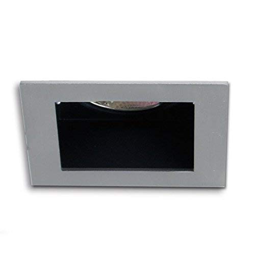 Lampenlux LED-Einbaustrahler Sorah eckig Nickel satiniert Spot 9.0x9.0cm Aluminium rostfrei B-WARE Kratzer auf Oberfläche (12 Volt, ohne LED-Leuchtmittel)