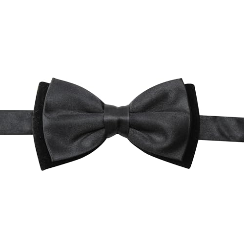Image of Peluche Solid Twining Black Bow Tie