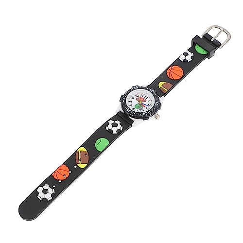 COLLBATH Reloj electronico de Silicona decoración Artificial alcancías Creativas Relojes Relojes Infantiles Reloj para con Correa de Silicona Reloj Infantil Estilo Rugby Black