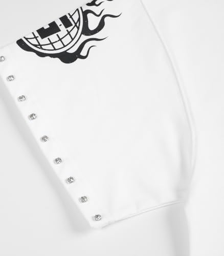 Men's Oversized T-Shirt, Crew Neck Short Sleeve Graphic Printed Tee for Men, Rhinestone Embellished Baggy Cropped T-Shirts4