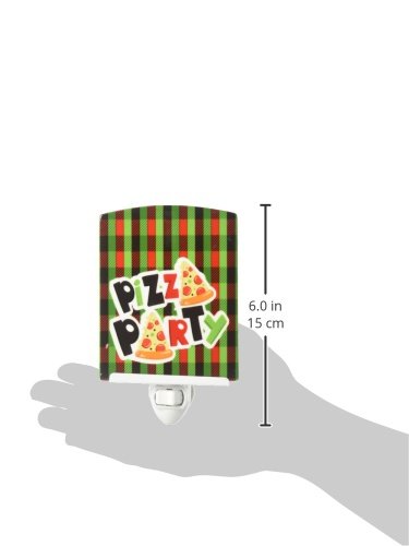 Lámpara de noche cerámica Pizza Party 6x4x3 pulg miniatura 3