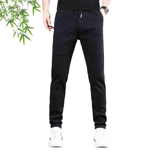 Men's High Stretch Multi-Pocket Cargo Pants, Men Comfy High Stretch Pant Multipants Luxury Trousers
