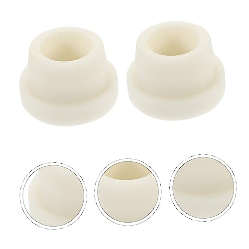Tapas para escalera de piscina, 4 unidades, goma blanca miniatura 4