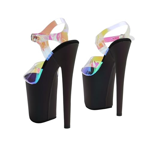 WUXIN H&P Women's 8 Inch Exotic High Heel Sandal Platform Stiletto Pole Dance Shoes4