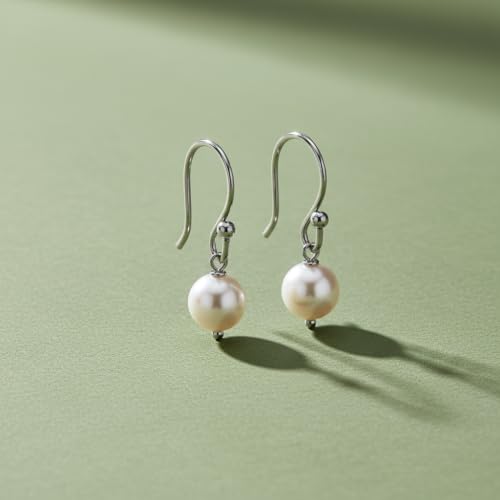 Image of Sechi 925 Sterling Silver Free Water Pearl Dangle French Wire Earrings Women and Girls | Drop Ear- Ring | Ethnic Style | 6 Month Warranty