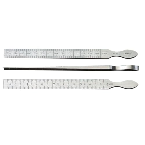 Starrett Taper Gage for Measuring Hole and Slot Sizes - Made of Quality Tool Steel - Precision Shim, 010-.150