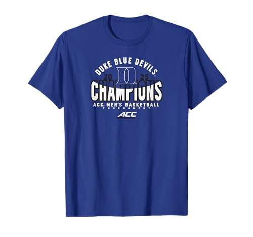 Duke Blue Devils Men's Basketball ACC Champs 2025 Royal T-Shirt
