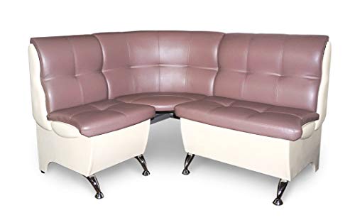 Rodnik Eckbank Espresso Sitzbank Essecke Kunstleder Nude-Altrosa/Hellbeige...