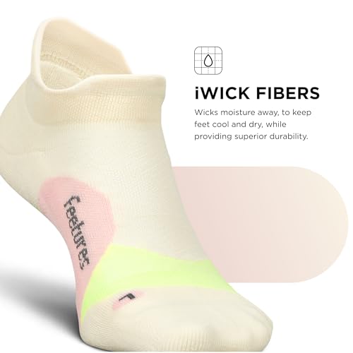 Image of Feetures Elite Light Cushion No Show Tab Sock Wave