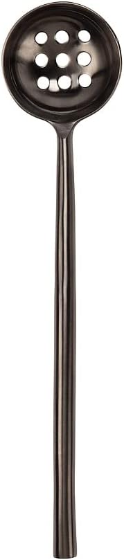 7 in. Stainless Steel Olive Spoon Matte Black
