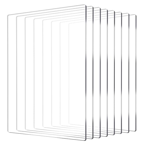 8 Packs Standard Cutting Pads Clear Acrylic Die Cutting Plates, Transparency Cutting Pads for Embossing Crafting, Standard Cutting Pads for Die Cutting Machine(8.7x6.1inches)