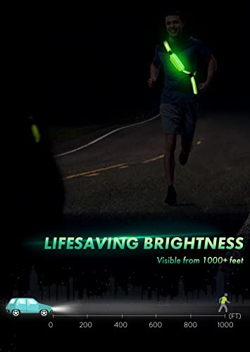 Fokia Kunbio LED Reflective Belt Sash for Walking at Night, Night Running Safety Gear High Visibility Rechargeable LED… - Image 3