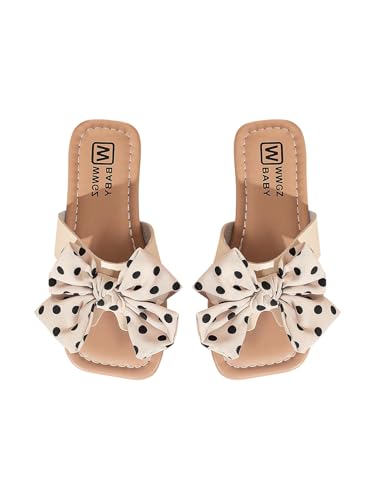 Image of GORGLITTER Girl's Slip on Sandals Bow Sandals Round Open Toe Beach Sandals