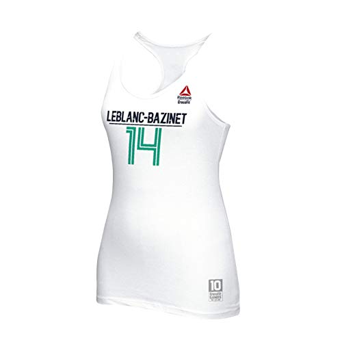 Reebok Camille Leblanc-Bazinet 2016 Crossfit Games Women's White Athlete Jersey Racerback Tank Top CC7936 (Large)