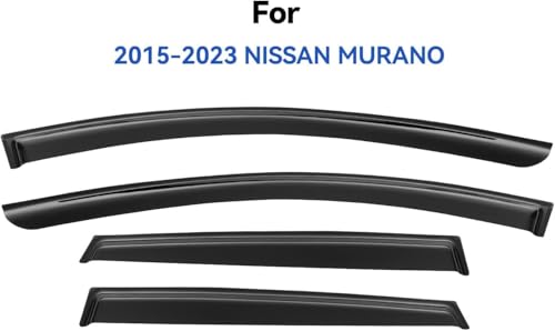 Image of Window Visors Rain Guards for 2015-2024 Nissan Murano, Out-Channel Window Vent Wind Deflectors Visors Shades for 15-24 Murano S SV SL Platinum, Tape-on