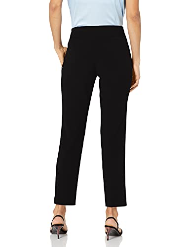 Le Suit Women's Petite 1 Button Notch Collar Stretch Crepe Slim Pant Suit, Black, 10P #TOP3