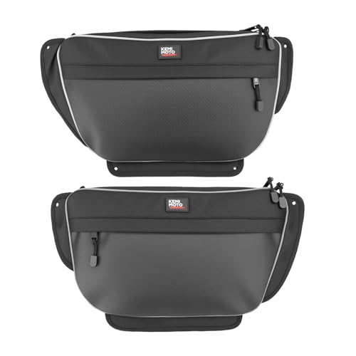 KEMIMOTO Door Storage Bags Compatible with Wolverine RMAX 2 1000 RMAX 4 1000 X2 1000 X2 850 X4 850 3.5L 1680D Oxford Fabric Right and Left Bags Secure Mounting Water-Resistant Zipper