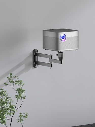 Image of suptek Universal Foldable Projector Wall Mount - Adjustable Bracket for Projectors, Compatible with 1 /4 inch, M4 & M6 Screws, Heavy-Duty & Space-Saving Design, Black, MA1330YTPRO