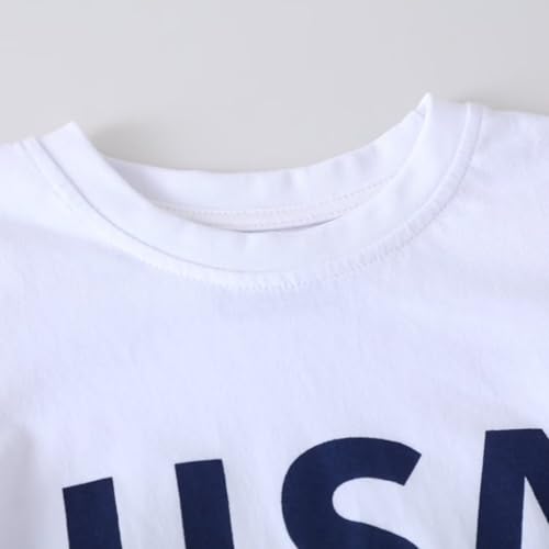 Image of Toddler Boy Clothes Kids Summer Cotton Outfits Shirt Short Sets Size 2-7