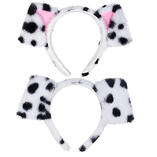 Jmkcoz BDG-1 Dalmatian Dog Ears Headband Puppy Ears Headband Animal Headwear Dog Costume For Halloween Dress Up Carnival Cosplay Party thumb #2