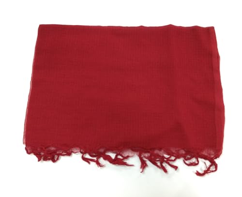 Image of Women Kota Doria Cotton Plain Full Length Dupatta - Soft, Light Weight and Transparent