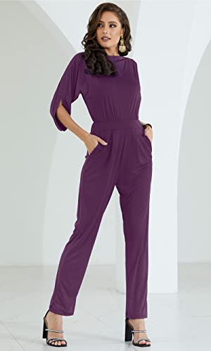 Image of KOH KOH Womens Short Sleeve Semi Formal Cocktail One Piece Jumpsuit Romper