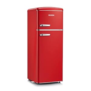 SEVERIN Retro – koel-/vriescombinatie, 162 L/44 L, RKG 8930, retro rood [energieklasse E]