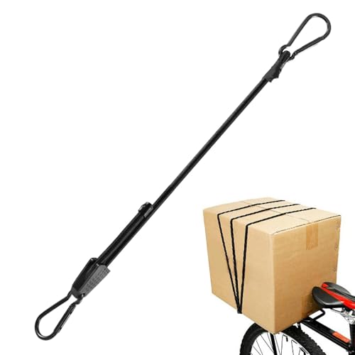 Correas elásticas, cables elásticos con ganchos, cable impermeable para camión, correas elásticas con clips, cuerda de equipaje exterior, correas negras resistentes a los rayos UV para equipaje