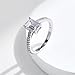 Womens Rings Fashion, Women Wedding Ring Set 9K White Gold Elegant 4 Prong with Emerald Moissanite Size 8