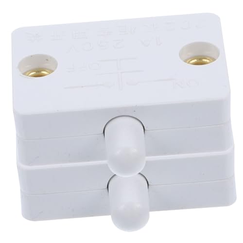 Sewroro 2 piezas Interruptor de Puerta Automático para Armarios Mecánico con Botón Blanco Fácil Instalación para Luces Gabinetes