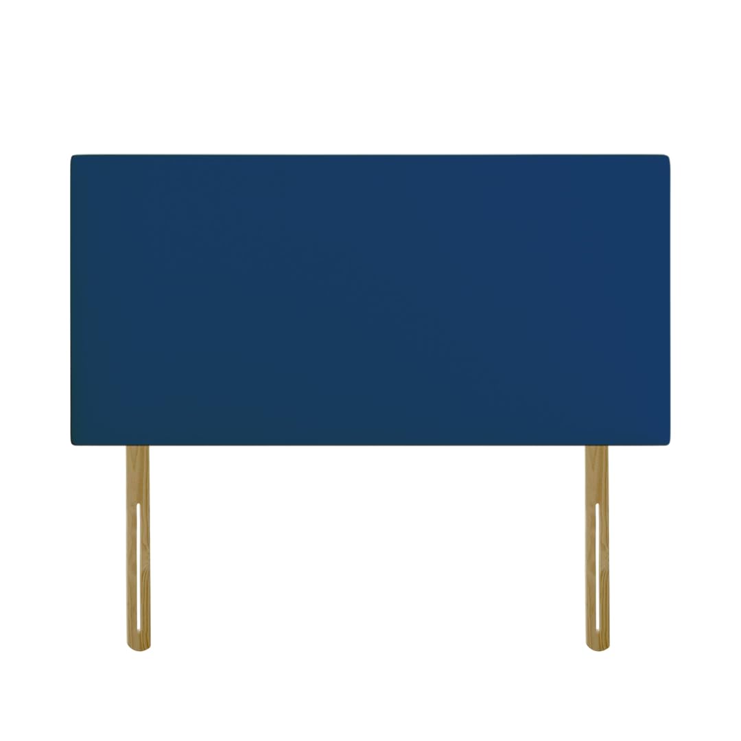 Plain Plush Divan Bed Headboard | Velvet Fabric Headboards for 3ft single bed Frame | Elegant design with wooden material headboards for beds (Blue,3ft Single Height-20inch)