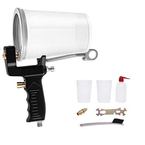 ANGDI Pistolet pneumatique pour gelcoat, Pistolet portatif à Bec verseur avec buse de 4 mm et 3 Godets, Grande capacité de 0,4 à 0,5 MPa, kit d'outils de Peinture pour résines et plâtres