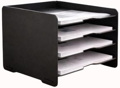 Organizador de Escritório A4 MDF 4 Divisórias – Porta Documentos,...