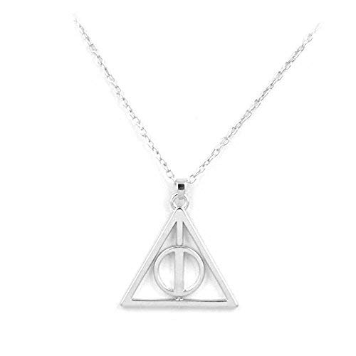Harry Potter Inspired Spinning Deathly Hallows Necklace by Silverlightl