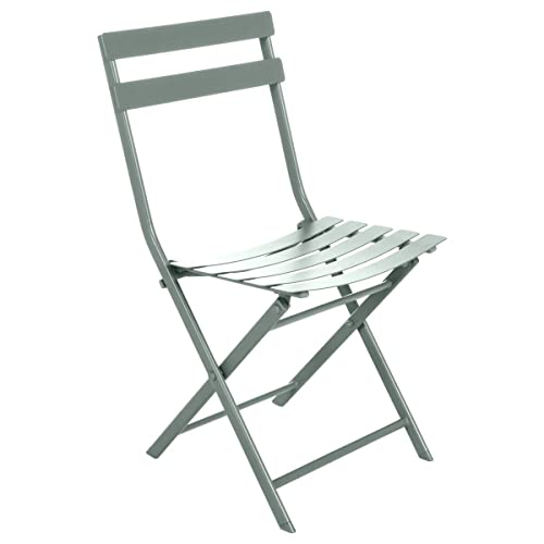Hespéride - Chaise de Jardin Pliante Greensboro Vert Olive - Acier Traitement Antirouille Renforcé - 50 x 42 x 81 cm - Meuble d'Extérieur Pliable