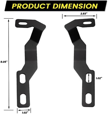 Power Engine Hood Hinge Ditch LED Mount Brackets for Auxiliary Offroad Pod Work Light. Fit Cowl Panel at Windshield Base Compatible with 2005-2015 Toyota Tacoma