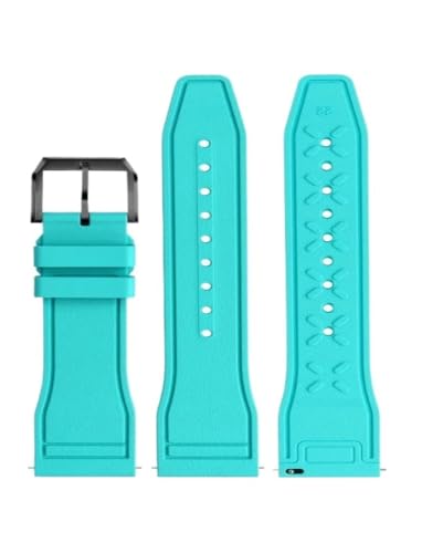 Correas de caucho flúor 20mm 21mm 22mm para reloj piloto liberación rápida