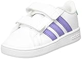 Adidas Grand Court CF I, Zapatillas de Tenis, FTWBLA/PÚRSUA/MENPUL, 27 EU Adidas Grand Court CF I, Zapatillas de Tenis, FTWBLA/PÚRSUA/MENPUL, 27 EU