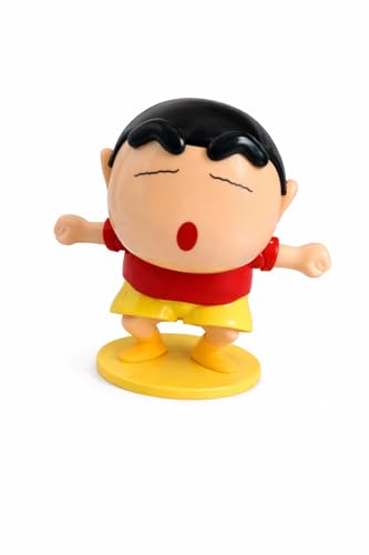 Image of Crayon Shin-chan Dancing Action Figure with Clockwork - Funny Anime Toy, Moving Head & Arms, Cute Desk Decor, Car Dashboard Ornament, Collectible Gift for Kids (Shin-chan Dancing Toy)