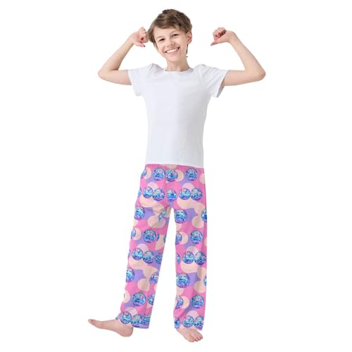 Pajama Bottoms, Blue Mirror Disco Ball Sleeping Pant Lounge Wear Pajamas Long Pants Sleepwear Pjs2