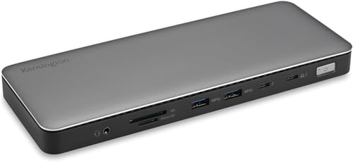 Image of Kensington SD5768T EQ Thunderbolt 4 Docking Station, Dual 4K@60Hz via HDMI /TB4 Ports, 96W Charging, SD /Micro SD Card Slots, Ethernet, Audio, Supports Thunderbolt Share (K35381NA)