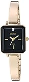 Armitron Women's 75/5595BKGP Diamond-Accented Gold-Tone Bangle Watch