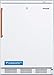 Summit Appliance VT65MLTBC 24" Wide Counter Height All-Freezer Capable of -25?C Operation with Antimicrobial Pure Copper Handle, Front-Mounted Lock and White Exterior