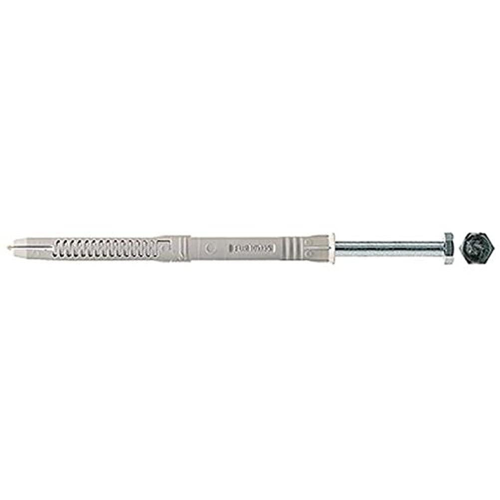 fischer - Taco con tornillo largo premontado FUR 8x120 SS (caja 50 uds), taco con tornillo de cabeza hexagonal SW10 de montaje a través con certificado ETA para ladrillo y hormigón