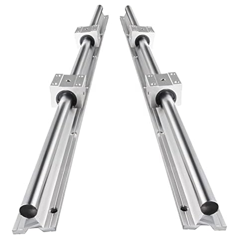 CNCMANS SBR20-800 mm Linear Guide 2 Pieces SBR20 Linear Guide Rail Guide and 4 Pieces SBR20UU Bearing Block Set CNC Parts for 3D Printer and Engraving Machine Cover