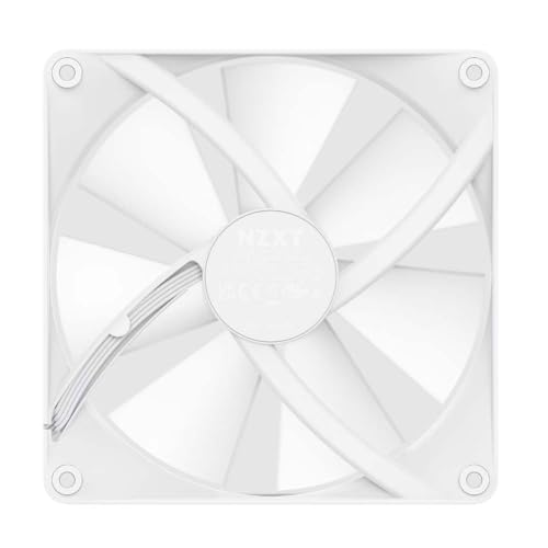 Image of NZXT F140 RGB Core - 140mm Hub-Mounted RGB Fan - 8 Individually-Addressable LEDs - Semi-Translucent Blades - High Static Pressure & Airflow - Quiet Operation - PWM Control - CAM Software - White