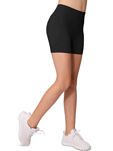 Volleyball Bike Shorts for Girls Spandex Compression Shorts with Pockets for Kids Dance Yoga and Athletics3