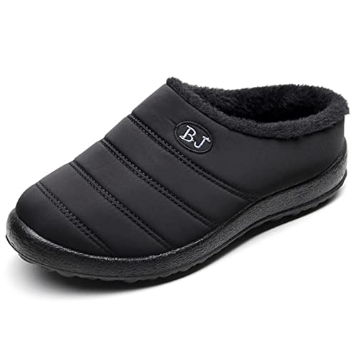 Chaussons hiver chauds imperméables et pantoufles en peluche de grande taille pour l'intérieur