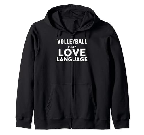 Funny Volleyball Lover Volleyball Is My Love Language Sudadera con Capucha