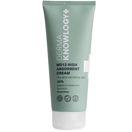 DermaKnowlogy | MD12 High Absorbant Cream | Spendet Feuchtigkeit & Schützt | Für Zarte Empfindliche Haut| Ohne Parfüm | Allergiker Zertifiziert | Geeignet für Säuglinge, Kinder & Erwachsene | 200ML